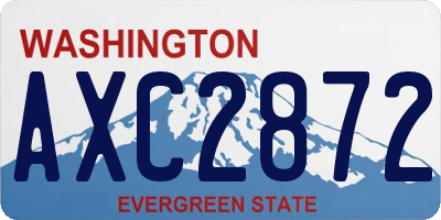 WA license plate AXC2872