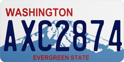 WA license plate AXC2874