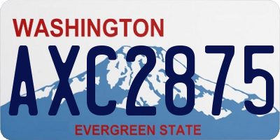 WA license plate AXC2875