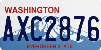 WA license plate AXC2876