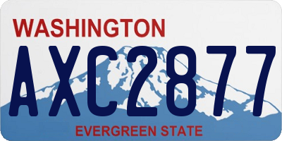 WA license plate AXC2877