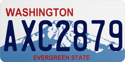 WA license plate AXC2879