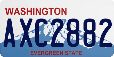 WA license plate AXC2882