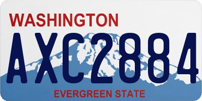 WA license plate AXC2884