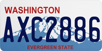 WA license plate AXC2886