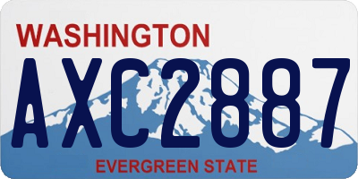 WA license plate AXC2887