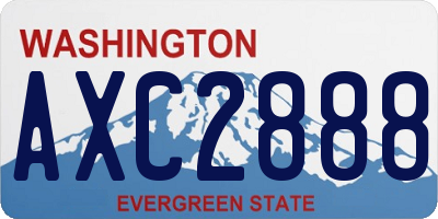 WA license plate AXC2888