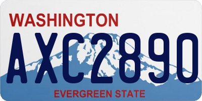 WA license plate AXC2890