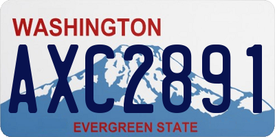 WA license plate AXC2891