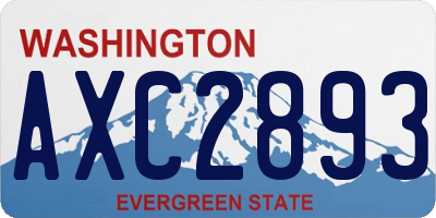 WA license plate AXC2893
