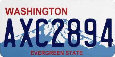 WA license plate AXC2894