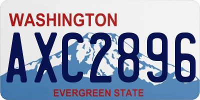 WA license plate AXC2896