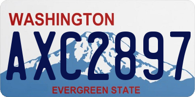 WA license plate AXC2897
