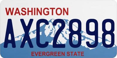 WA license plate AXC2898