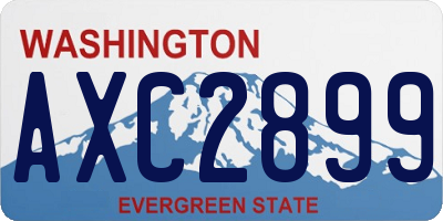 WA license plate AXC2899