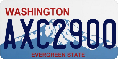 WA license plate AXC2900