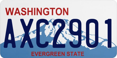 WA license plate AXC2901