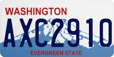 WA license plate AXC2910