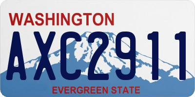 WA license plate AXC2911