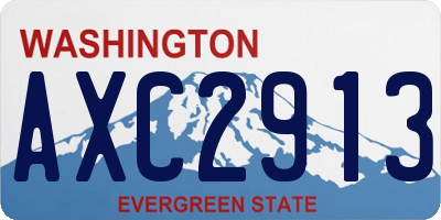 WA license plate AXC2913
