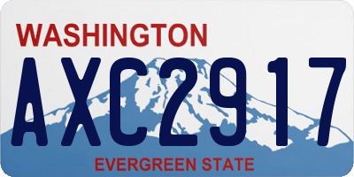 WA license plate AXC2917