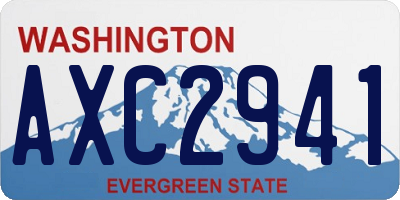WA license plate AXC2941