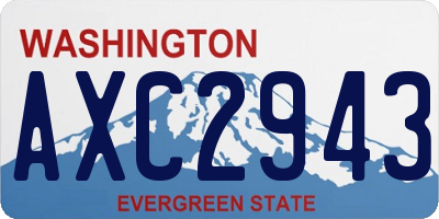 WA license plate AXC2943