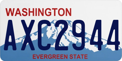 WA license plate AXC2944