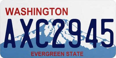 WA license plate AXC2945