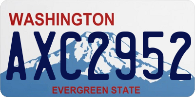 WA license plate AXC2952