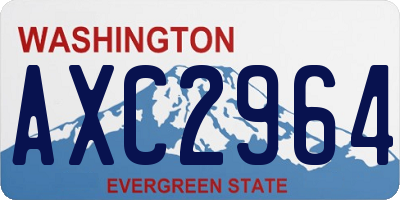 WA license plate AXC2964