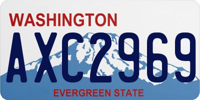 WA license plate AXC2969