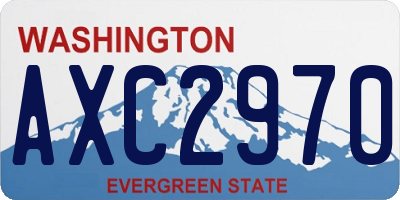 WA license plate AXC2970