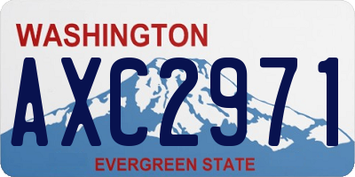 WA license plate AXC2971