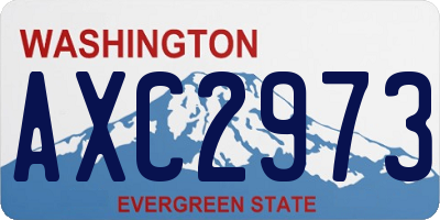 WA license plate AXC2973