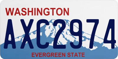 WA license plate AXC2974