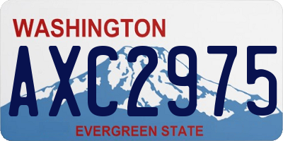 WA license plate AXC2975