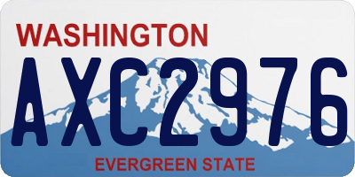 WA license plate AXC2976
