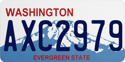 WA license plate AXC2979