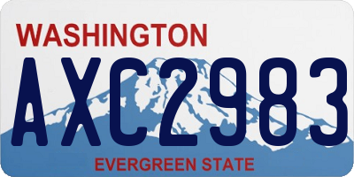 WA license plate AXC2983