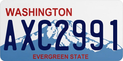 WA license plate AXC2991