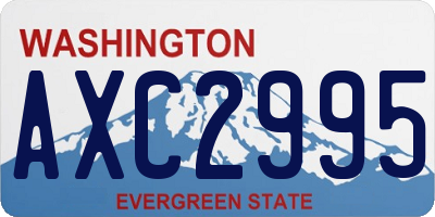 WA license plate AXC2995