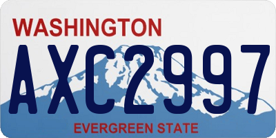 WA license plate AXC2997