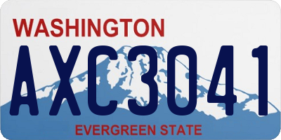WA license plate AXC3041