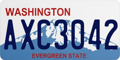 WA license plate AXC3042