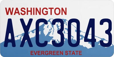 WA license plate AXC3043