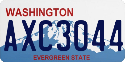 WA license plate AXC3044