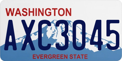 WA license plate AXC3045