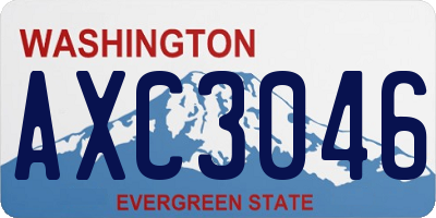 WA license plate AXC3046