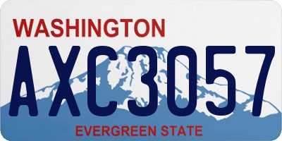 WA license plate AXC3057